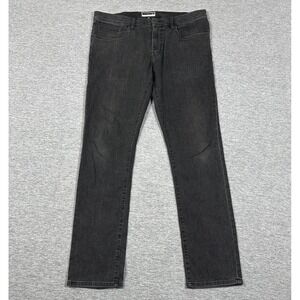 Travis Mathew Jeans Mens Size 34x32 Black Denim Featherweight Stretch Straight